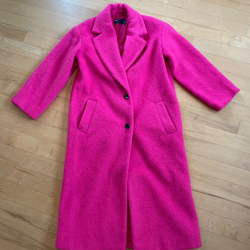 Asos Design Petite Brushed Formal Coat In Pink